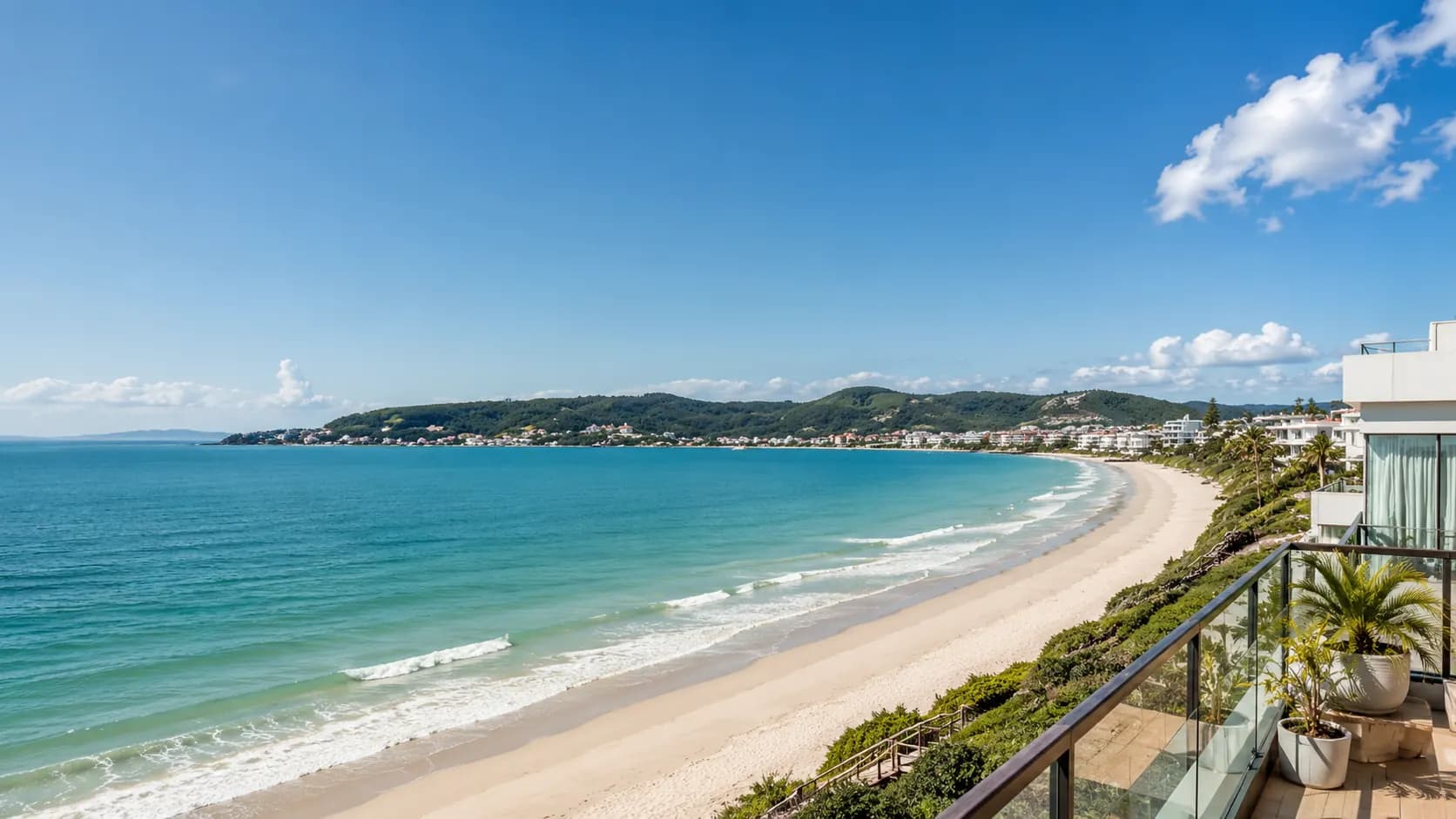 Vista aérea de Jurerê Internacional em Florianópolis